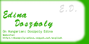 edina doszpoly business card